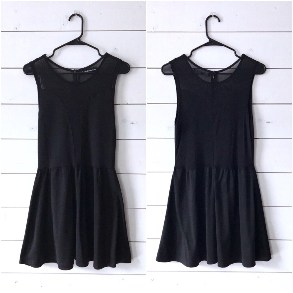 For Love & Lemons Black Mesh Knit Fit Flare Dress - Picture 5 of 8